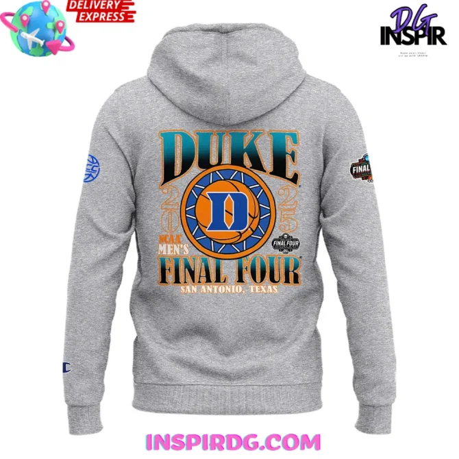Duke Blue Devils Ncaa Men'S Final Four 2025 Grey All Over Print Hoodie - Image 3
