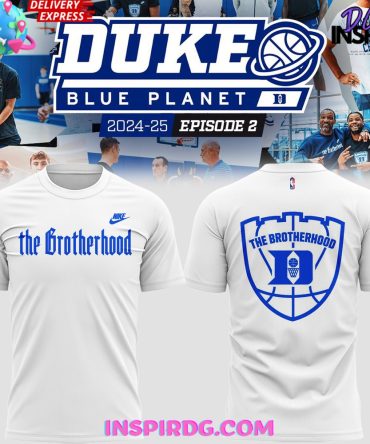 Duke Blue Planet The Brotherhood 2024 White T-Shirt