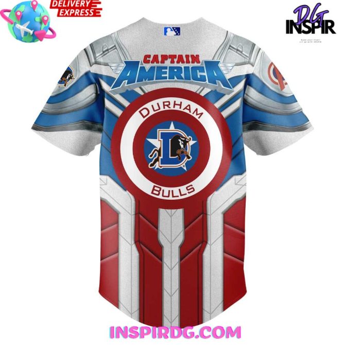 Durham Bulls X Captain America Limited Edition Baseball Jersey - Image 3