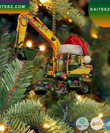Excavator Led Lights Christmas Ornament
