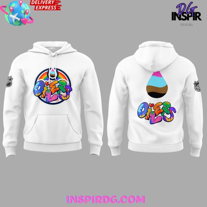 Edmonton Oilers X Pride Heritage Night White All Over Print Hoodie - Image 2