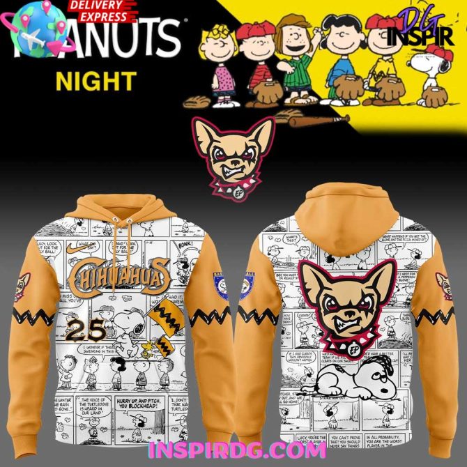 El Paso Chihuahuas 75Th Anniversary Of Peanuts Special All Over Print Hoodie