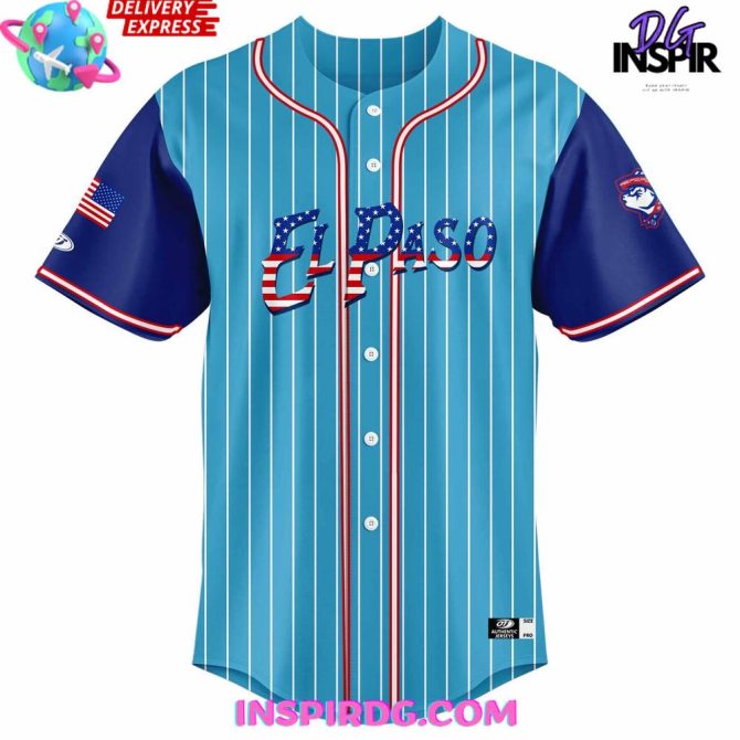 El Paso Chihuahuas Stars & Stripes Special Baseball Jersey - Image 2