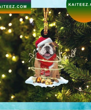 English Bulldog And Gifts Bulldog Lovers Christmas Ornament