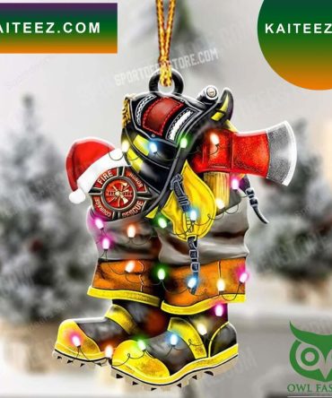 Firefighter Plastic Ornament Shoes Plastic Christmas Ornament