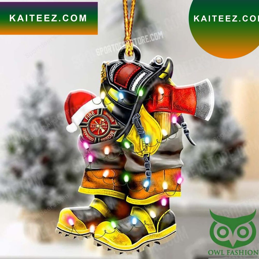 Firefighter Plastic Ornament Shoes Plastic Christmas Ornament