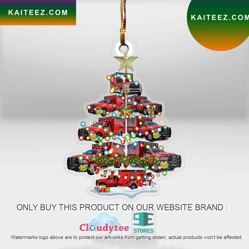 Florida Bay County Ems Christmas Ornament