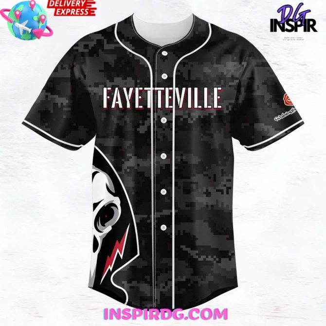 Fayetteville Woodpeckers Black Ops Night 2025 Baseball Jersey - Image 2