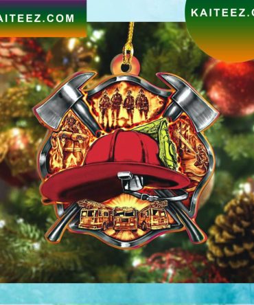 Firefighter Flat Christmas Ornament