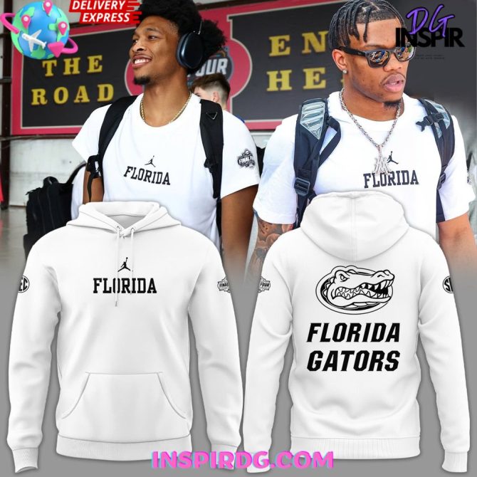 Florida Gators Final Four Special Jordan Brand White All Over Print Hoodie