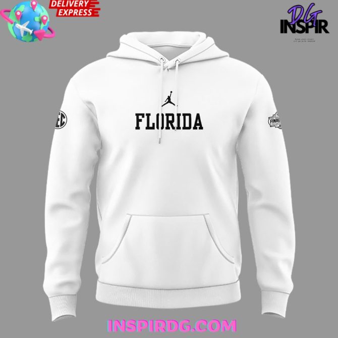 Florida Gators Final Four Special Jordan Brand White All Over Print Hoodie - Image 2
