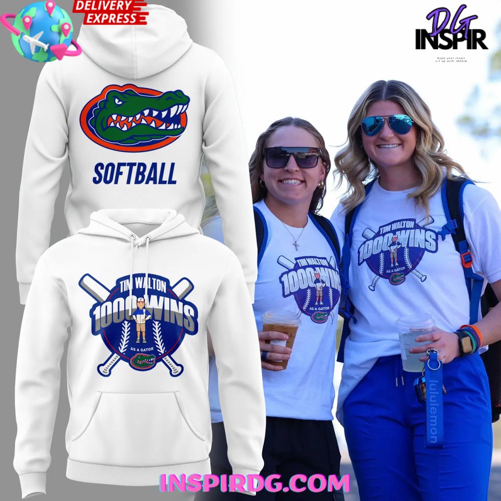 Florida Gators Softball Tim Walton 1000 Wins All Over Print Hoodie, 3D Hoodie