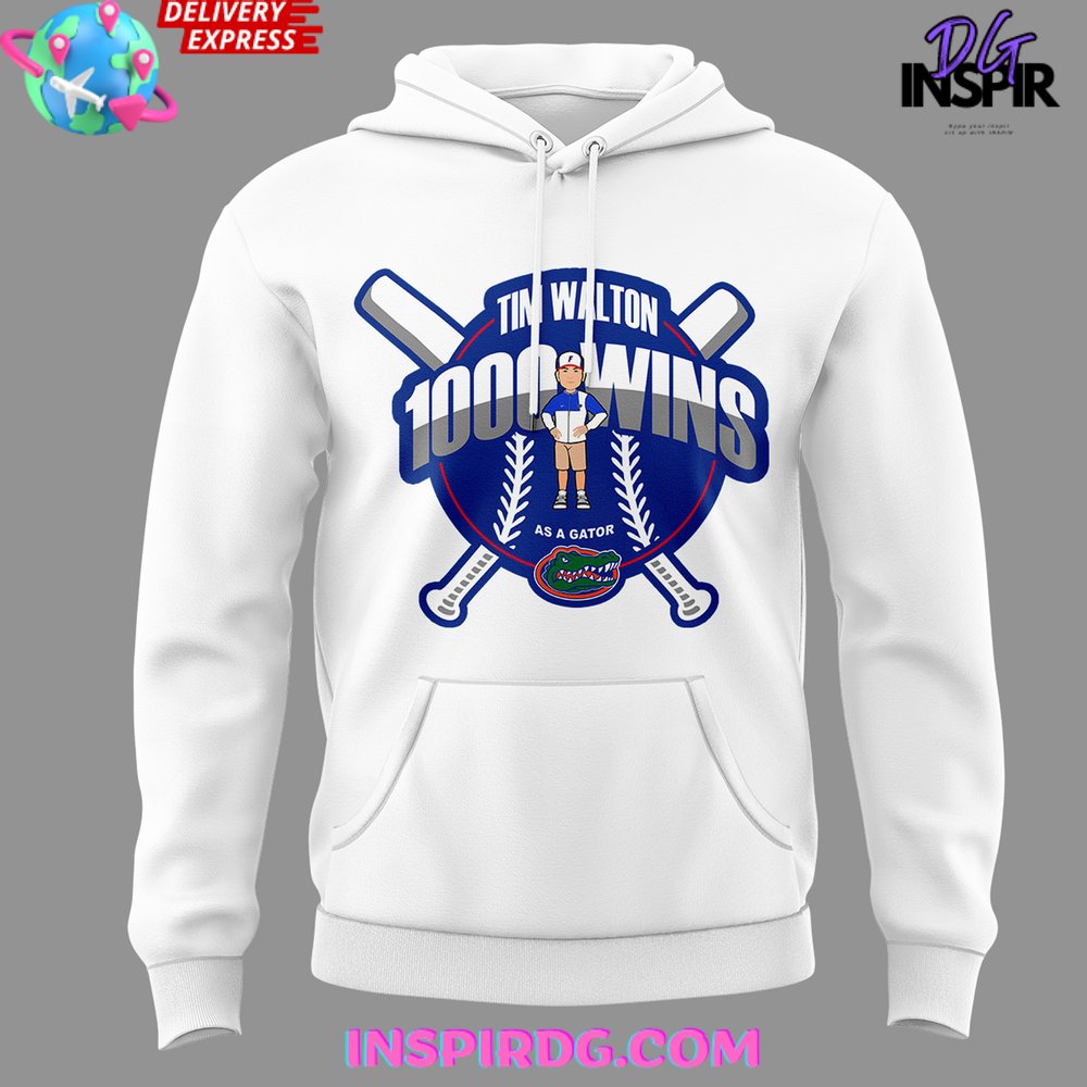 Florida Gators Softball Tim Walton 1000 Wins All Over Print Hoodie, 3D Hoodie - Image 2