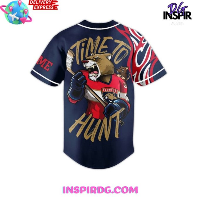 Florida Panthers Ice Hockey Custom Name Baseball Jersey - Image 3