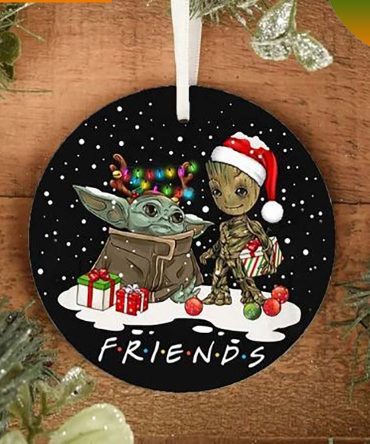 Friends Baby Yoda Groot Star Wars Christmas  Ornament