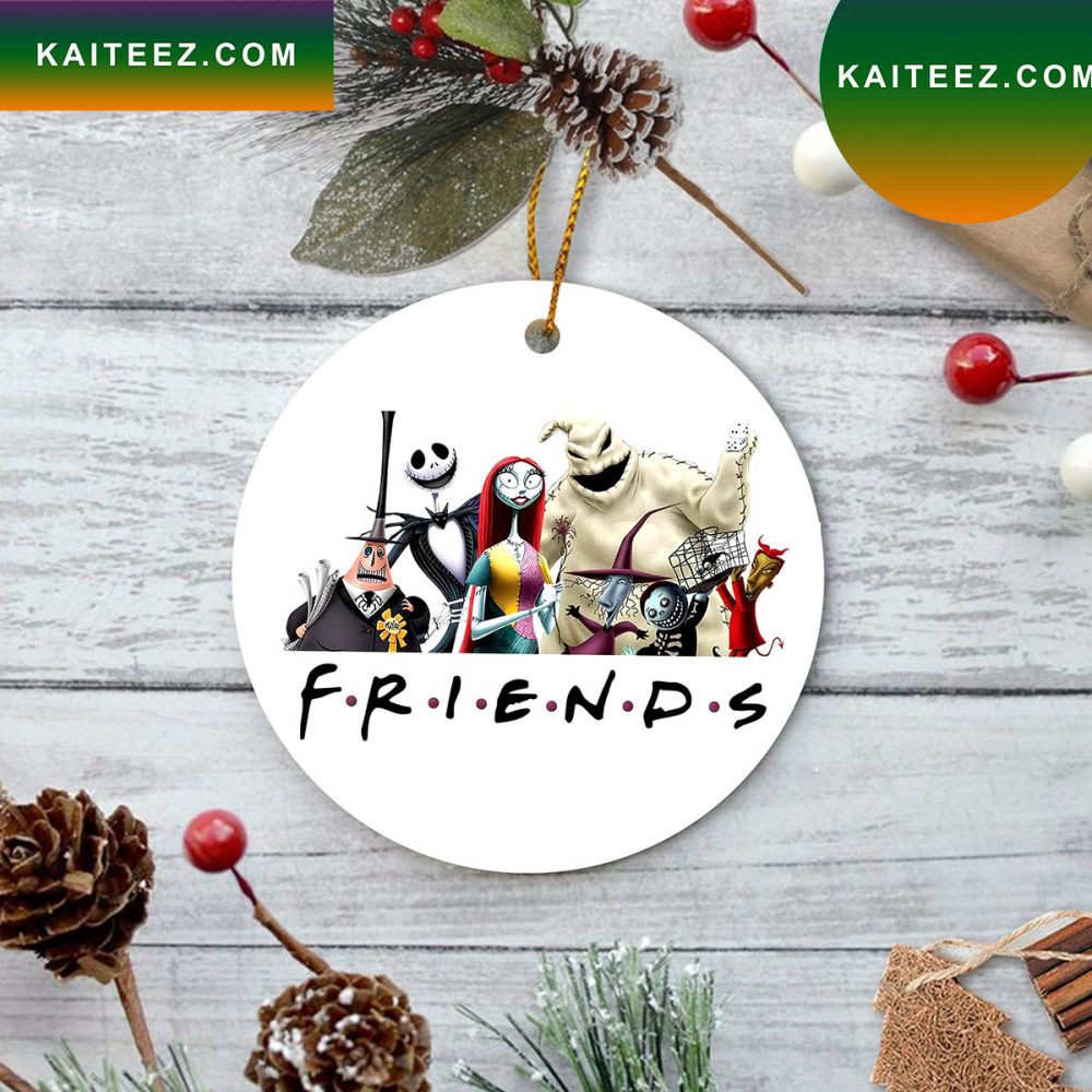 Friends Nightmare Before Jack Skellington Horror Christmas Tree Christmas Ornament