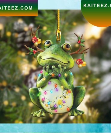Green Frog Shape Christmas Ornament