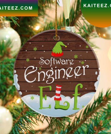 Funny Custom Elf Christmas Tree Ornament
