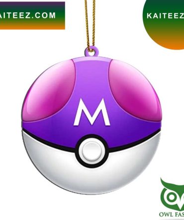 Gearhumans 3D Anime Pokemon Master Ball Christmas Ornament