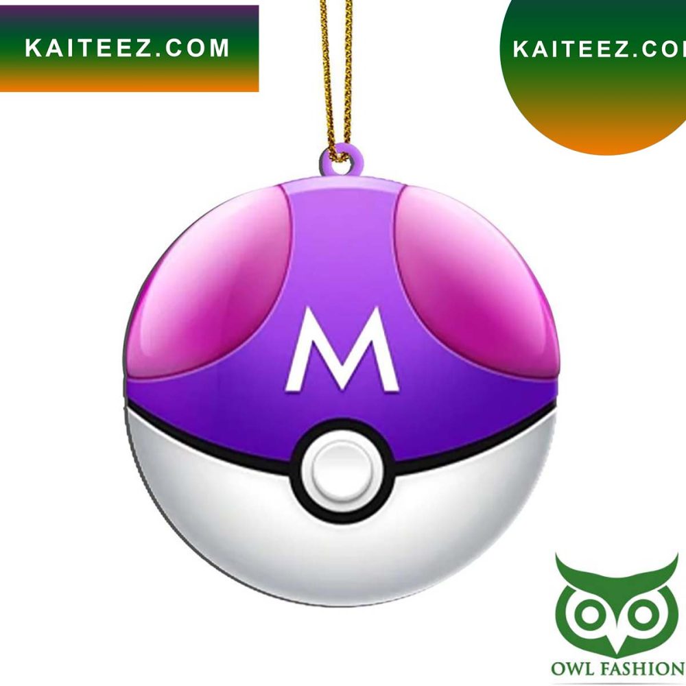 Gearhumans 3D Anime Pokemon Master Ball Christmas Ornament