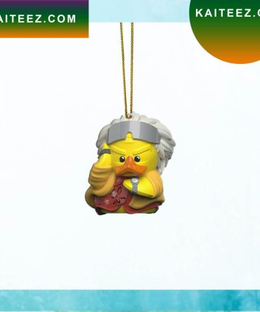Gearhumans 3D Back To The Future Doc Brown Duck Custom Christmas Ornament