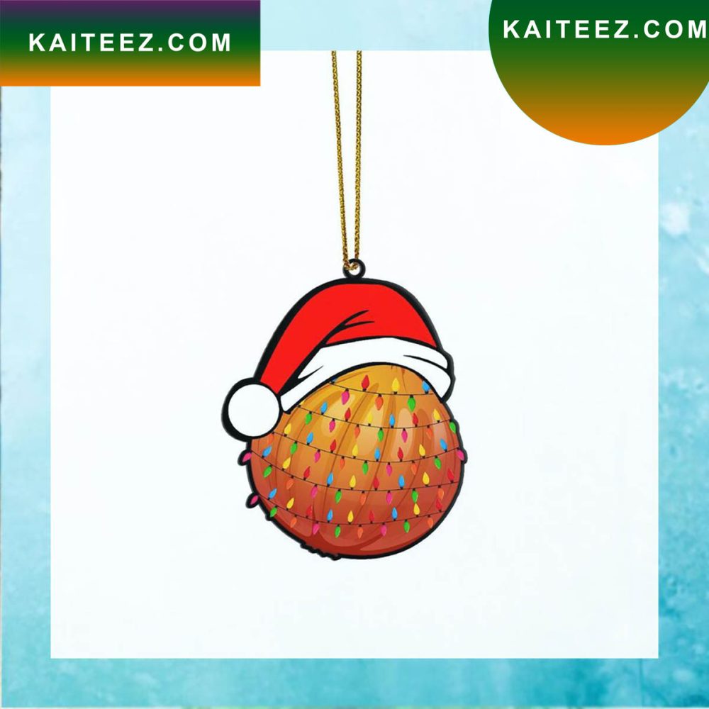 Gearhumans 3D Christmas Santa Hat Onion Fruit Christmas Custom Christmas Ornament