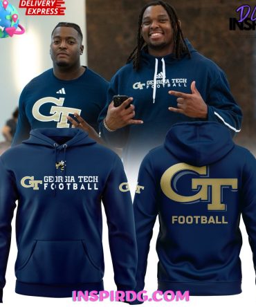 Georgia Tech Football 2024 Navy All Over Print Hoodie