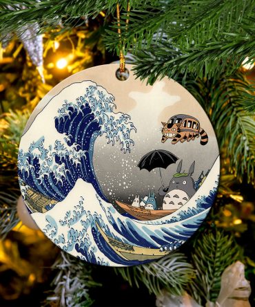 Ghibli Studio Totoro The Great Wave Ceramic Ornament Perfect Gift For Holiday