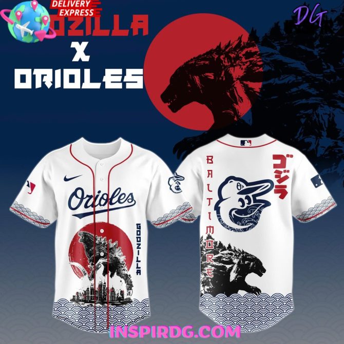 Godzilla X Baltimore Orioles Japan Edition 2025 Baseball Jersey