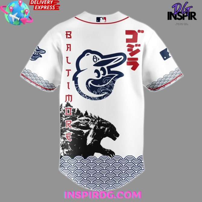 Godzilla X Baltimore Orioles Japan Edition 2025 Baseball Jersey - Image 3
