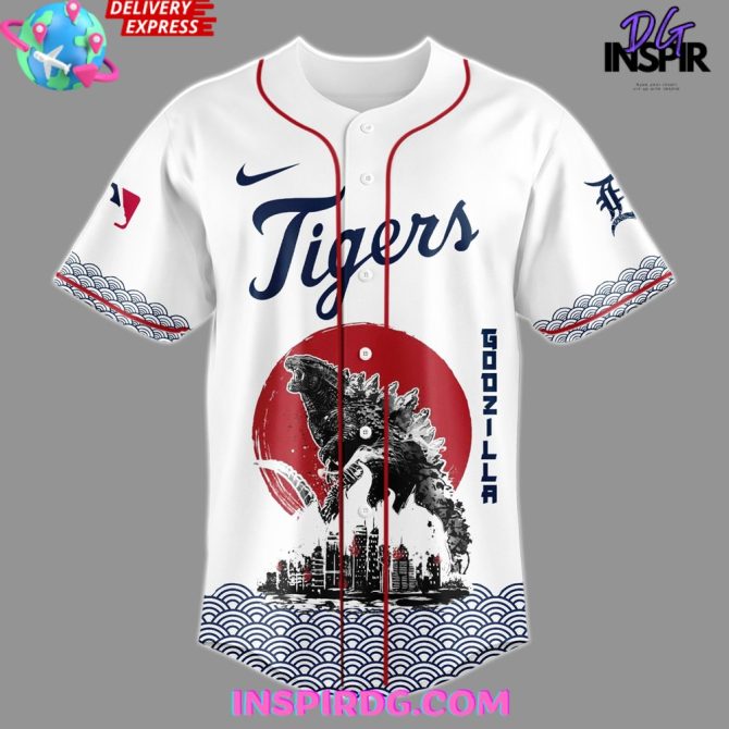 Godzilla X Detroit Tigers Japan Edition 2025 Baseball Jersey - Image 2