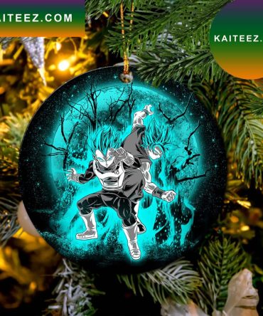 Goku Vegeta Moonlight Mica Circle Ornament Perfect Gift For Holiday