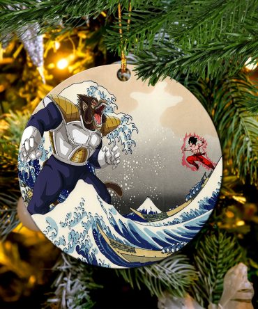 Goku Vs Vegeta The Great Wave Ceramic Ornament Perfect Gift For Holiday