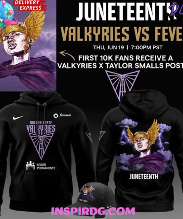 Golden State Valkyries X Juneteenth 2025 Special All Over Print Hoodie
