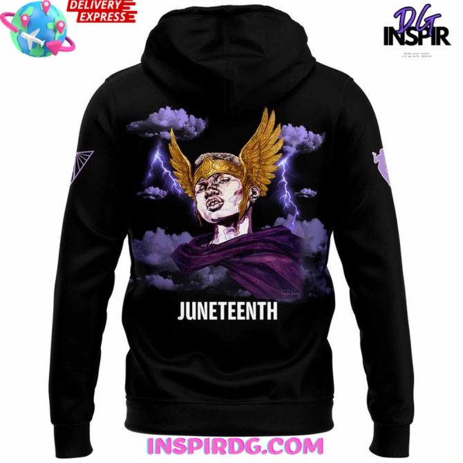 Golden State Valkyries X Juneteenth 2025 Special All Over Print Hoodie - Image 3