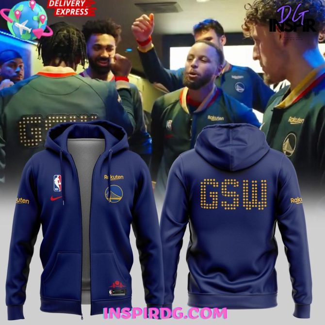 Gsw Team Hoodie - Official Nba Golden State Warriors Zip-Up Jacket, Limited Edition