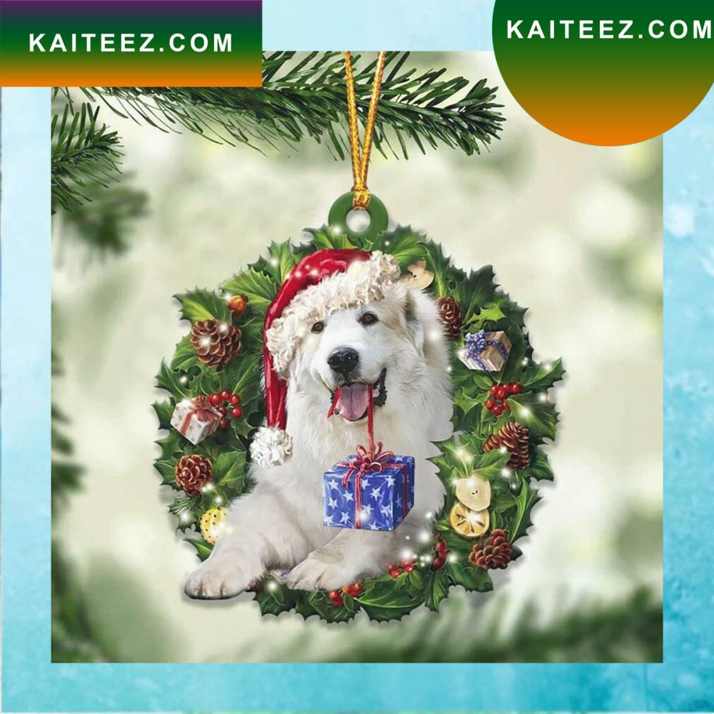 Great Pyrenees And Christmas Gifts For Great Pyrenees Lovers Christmas Ornament