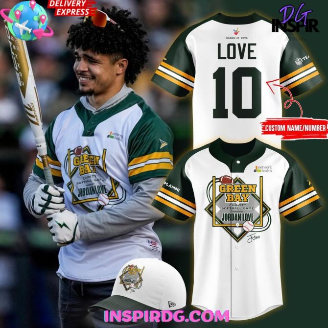 Green Bay Charity Softball X Jordan Love 2025 Baseball Jersey