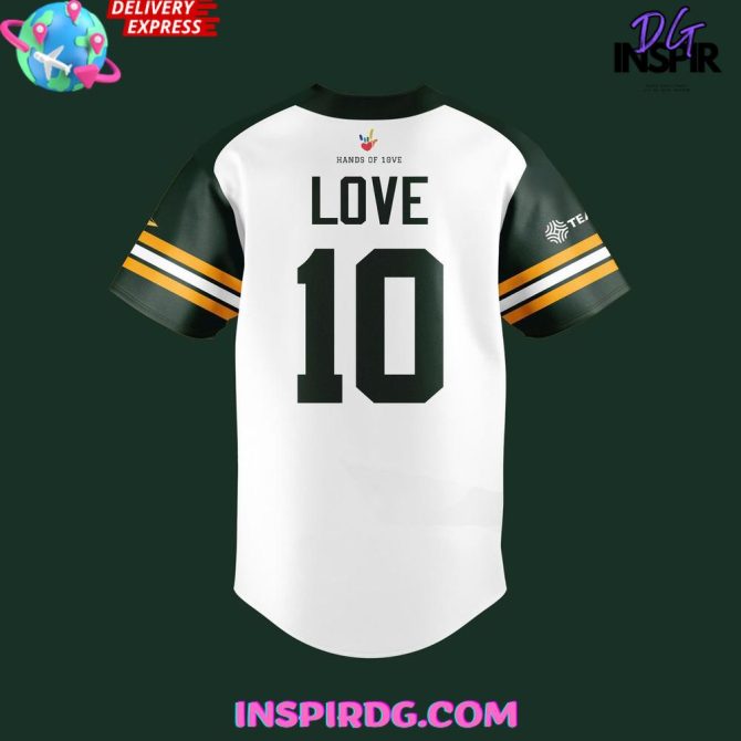 Green Bay Charity Softball X Jordan Love 2025 Baseball Jersey - Image 3