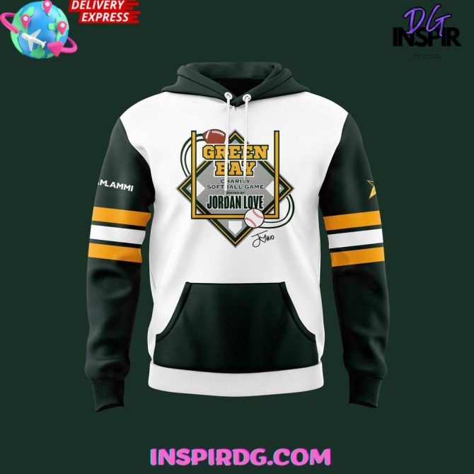 Green Bay Charity Softball X Jordan Love 2025 All Over Print Hoodie - Image 2