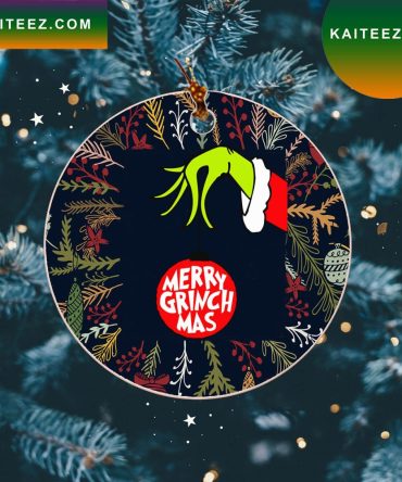 Green Hand  Merry Grinch Mas Double Side Christmas Grinch Decorations Outdoor Ornament