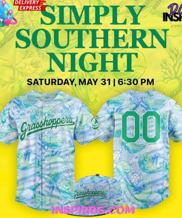 Greensboro Grasshoppers X 2025 Simply Southern Night Official Baseball Jersey