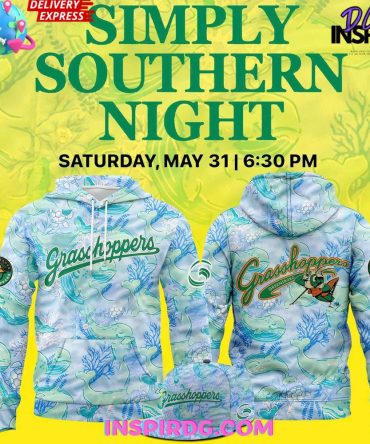 Greensboro Grasshoppers X 2025 Simply Southern Night Official All Over Print Hoodie