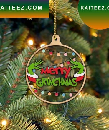 Grinch Hand 2 Layers Grinch Christmas Ornament