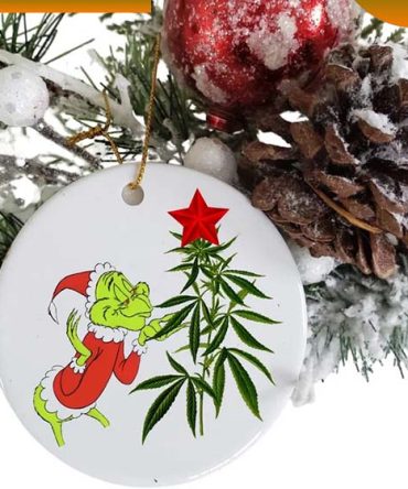 Grinch Smell Marijuana Grinch Christmas Ornament