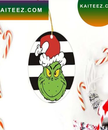 Grinch Wearing A Santa Hat  Grinch Decorations Outdoor Ornament
