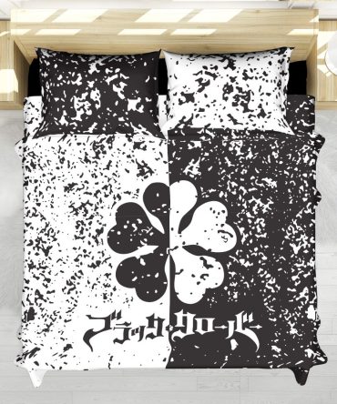 Grunge 5 Leaf Clover Black Clover Bedding Set