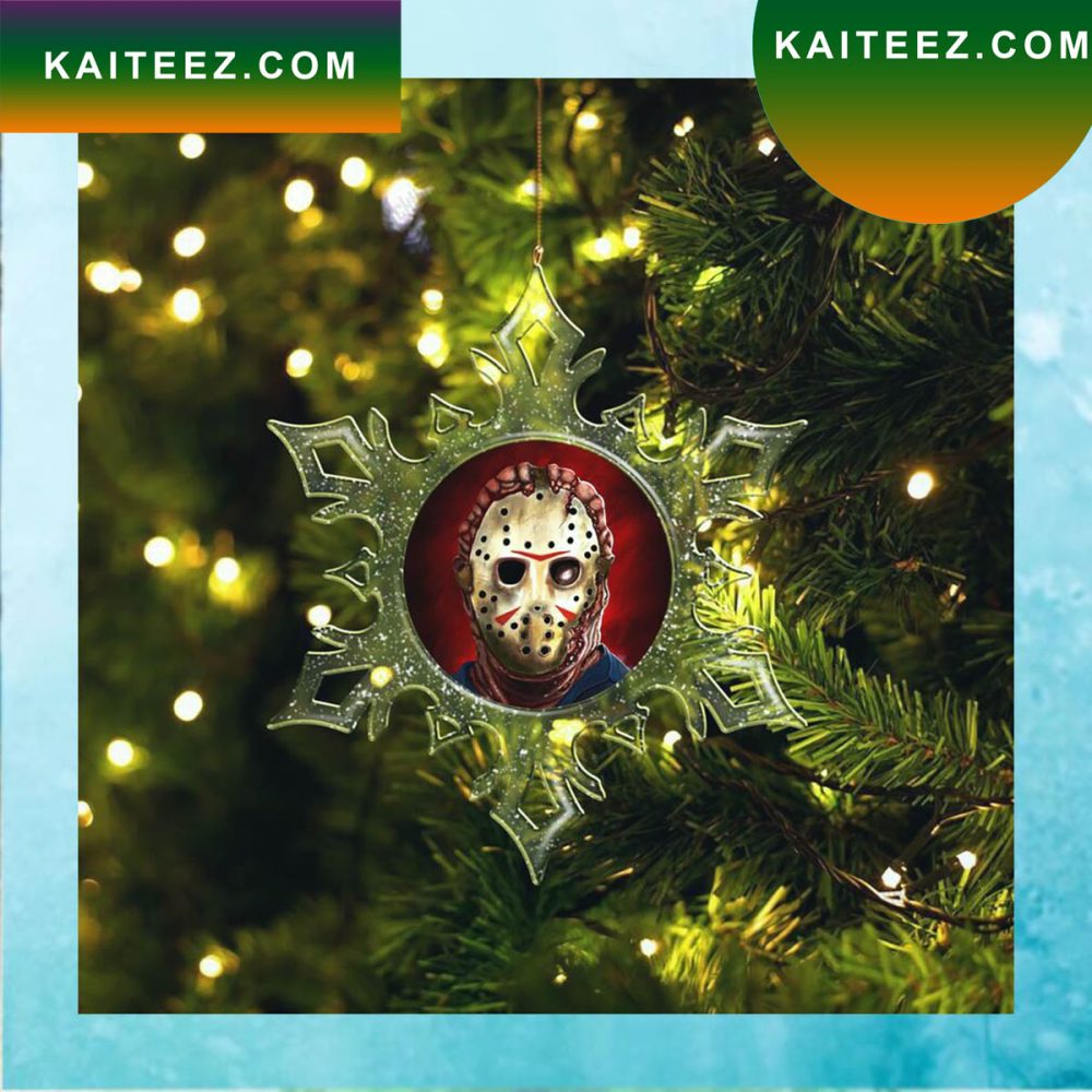 Hlk Creepy Jason Voorhees In Snowflake Christmas Ornament