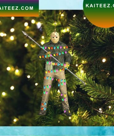 Hlk Jason Voorhees Spear Horror Led Lights Christmas Ornament
