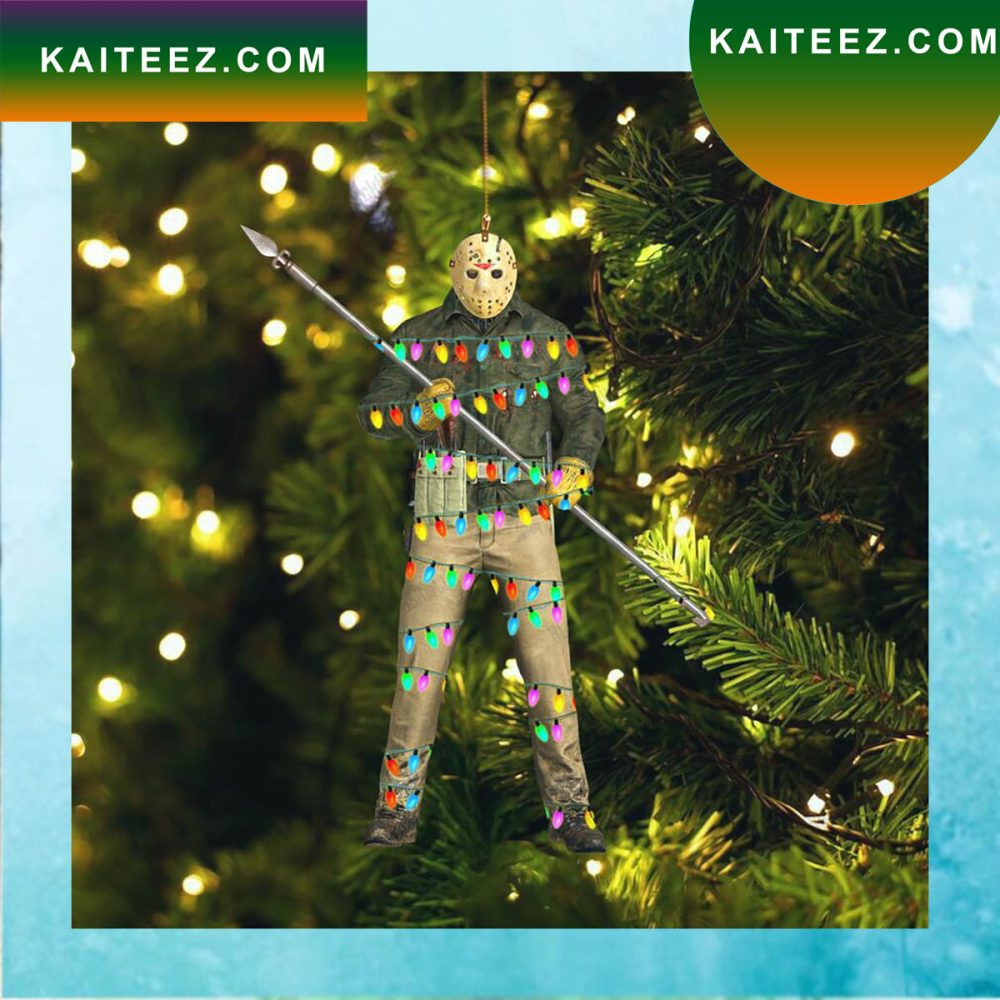 Hlk Jason Voorhees Spear Horror Led Lights Christmas Ornament